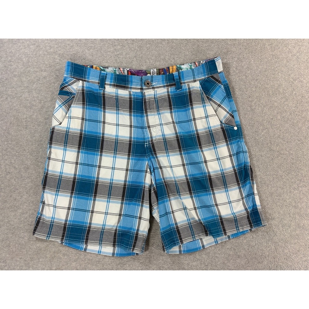 Lululemon Plaid Casual Shorts (Men's 36) Blue - 8"